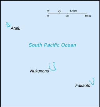 Kaart Tokelau-eilanden