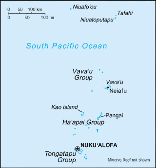 Kaart Tonga