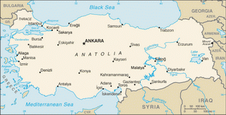 Kaart Turkije