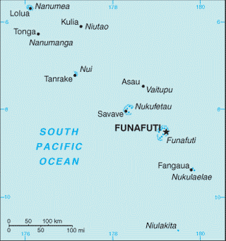 Kaart Tuvalu