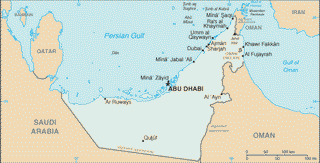 Kaart Verenigde Arabische Emiraten